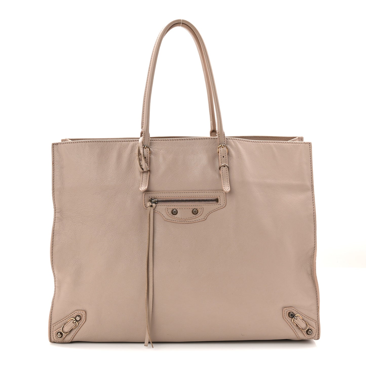 Veau Papier A4 Zip Around Tote Beige Praline