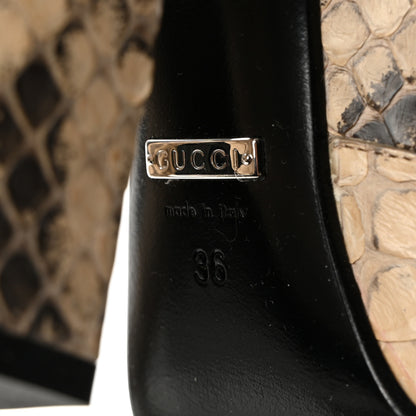 Gucci Snakeskin Lilian Horsebit Knee High Boots 36 Taffy 8 of 8