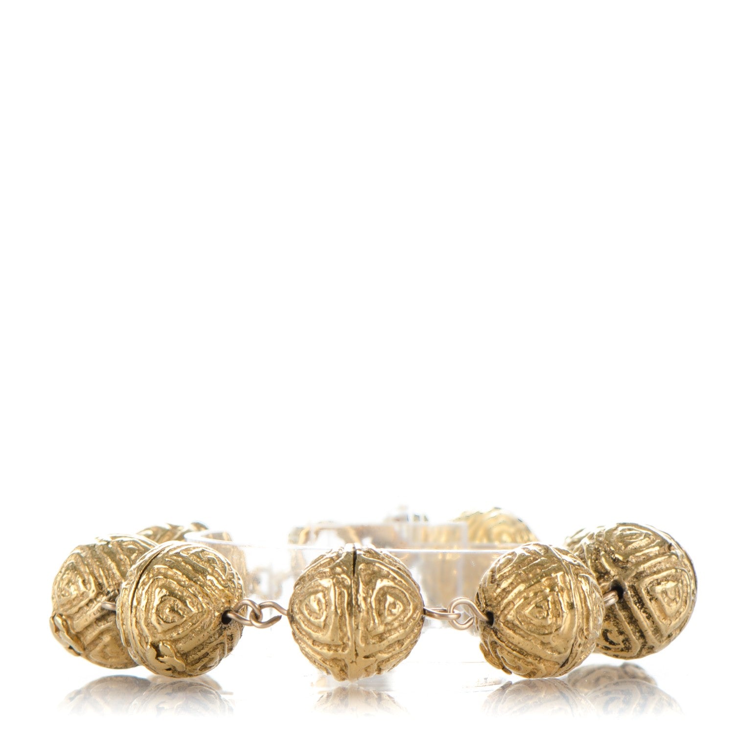 Chanel CC Bead Bracelet Gold 1 of 6