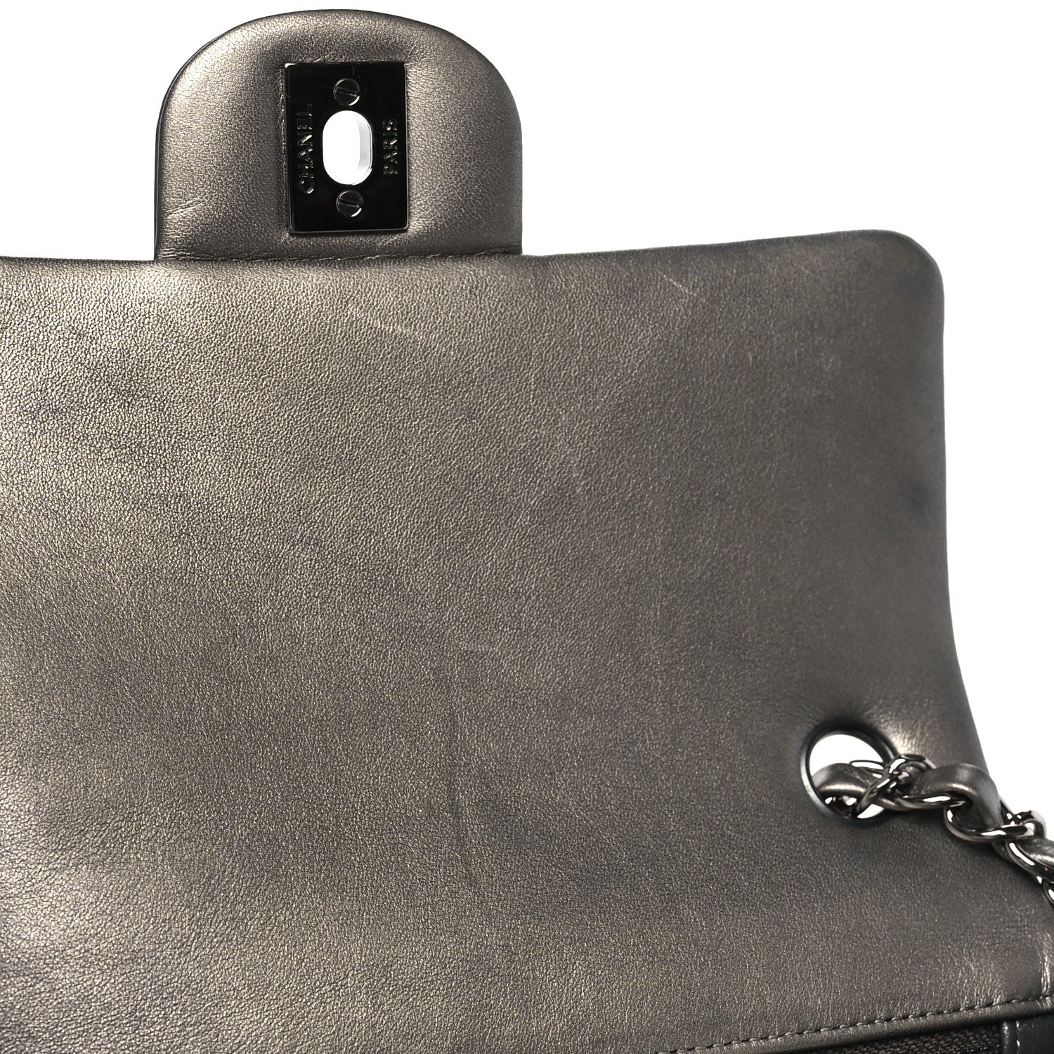 Chanel Metallic Calfskin Quilted Mini Rectangular Flap Ruthenium 11 of 11