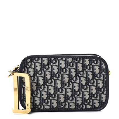 Christian Dior Oblique Diorquake Clutch Blue 1 of 7