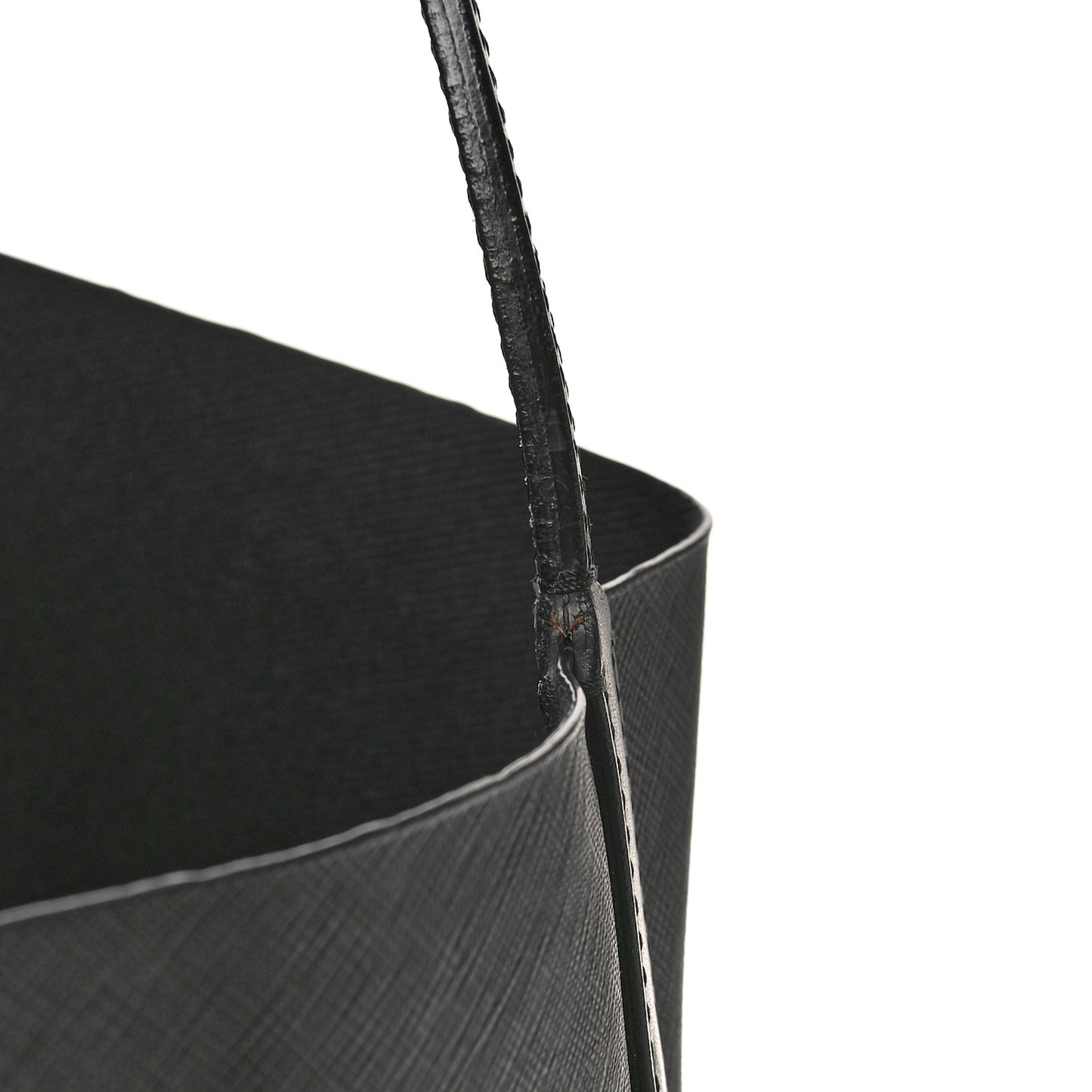 Textured Coated Canvas Bambi Print Large Antigona Tote Black