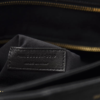 Saint Laurent Grain De Poudre Matelasse Chevron Medium Tribeca Shopping Bag Black 7 of 10