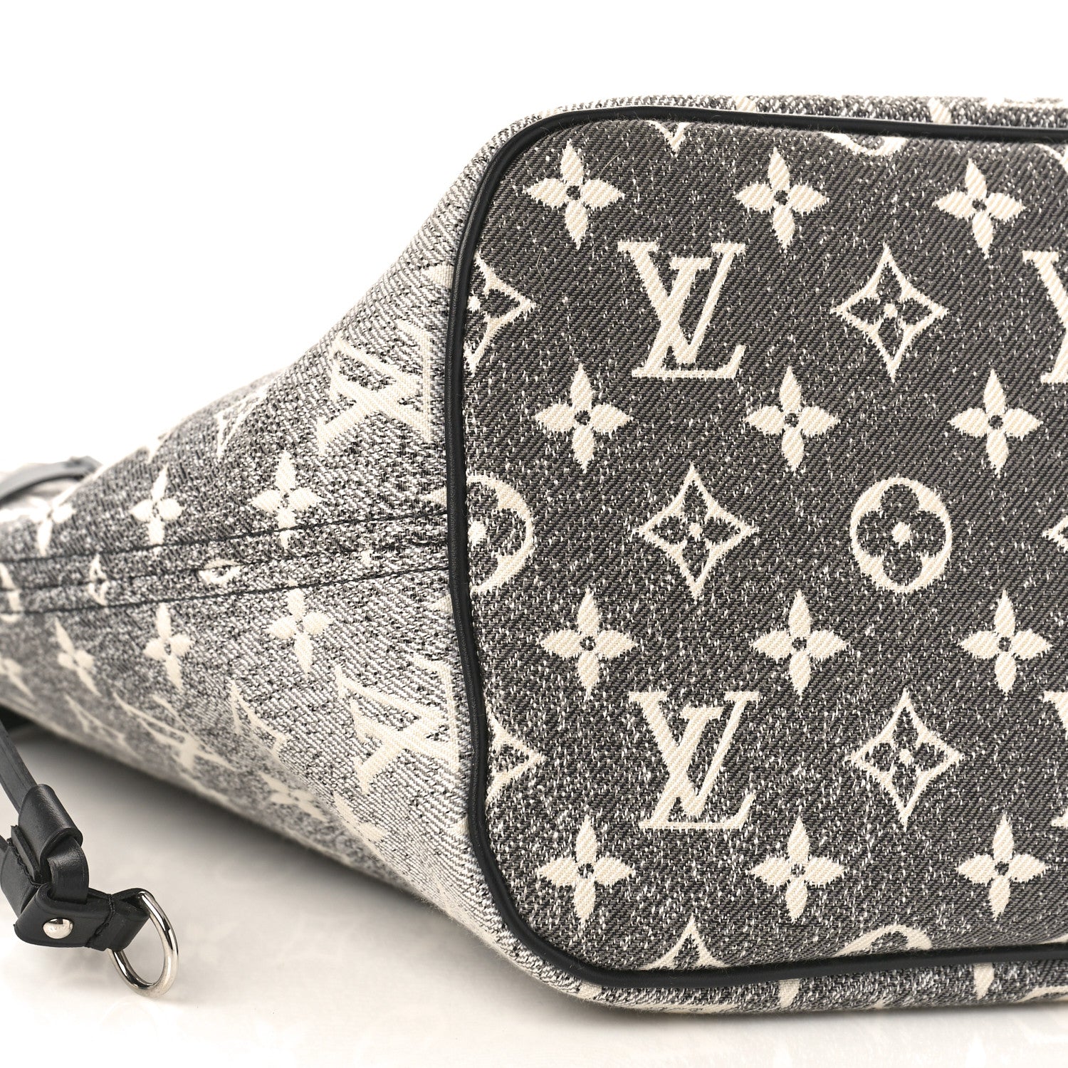 Louis Vuitton Denim Monogram Jacquard Neverfull MM Grey 7 of 8