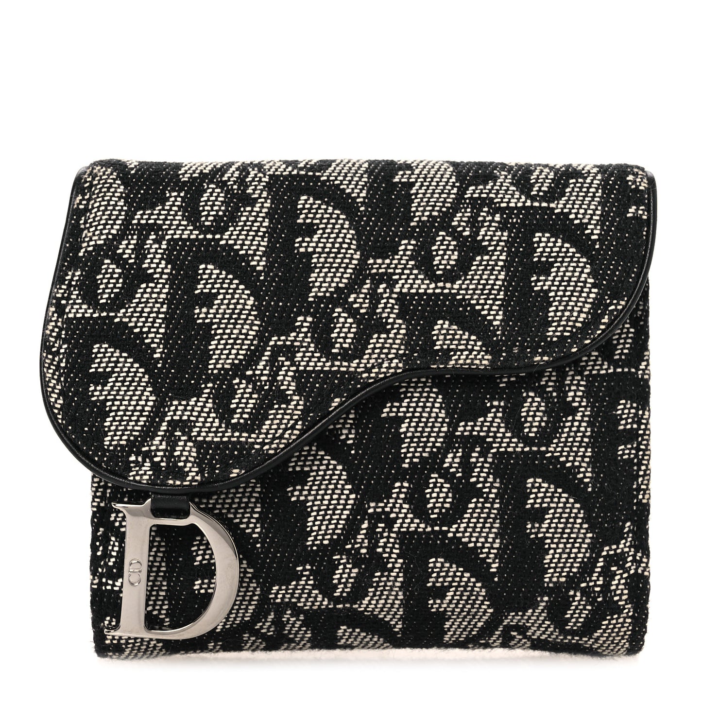 Monogram Compact Saddle Wallet Black