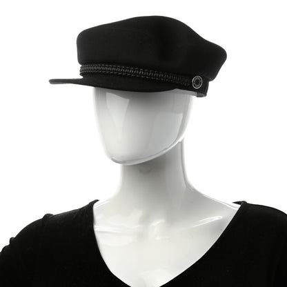 Hermes Cashmere Swift Womens Deauville Cap 58 Black 2 of 9