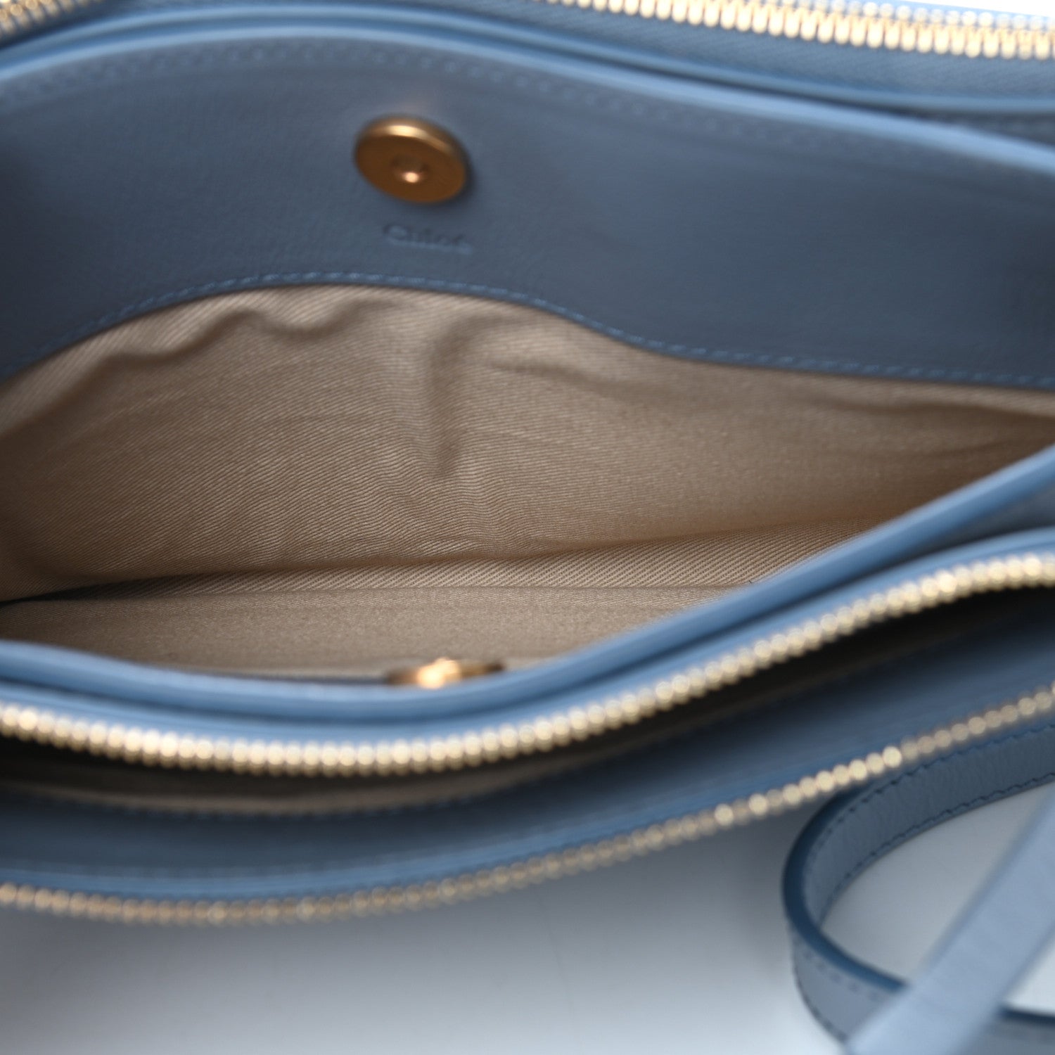 Chloe Calfskin Suede Mini Roy Bag Cloudy Blue 5 of 10