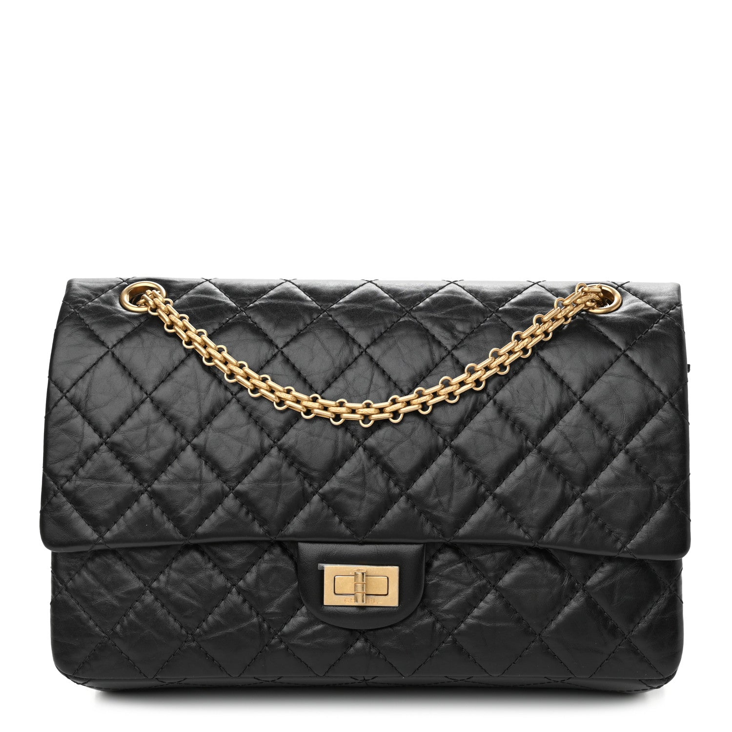 Chanel Aged Calfskin Quilted 2.55 Reissue 226 Flap Black 1 of 11