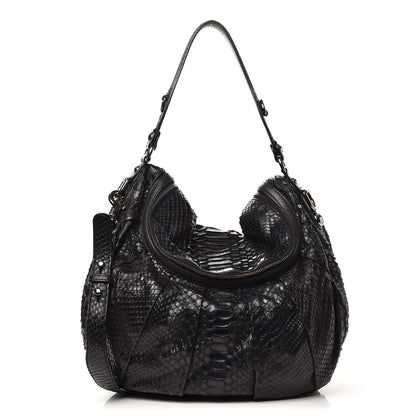 Gucci Python Icon Bit Shoulder Bag Black 1 of 10
