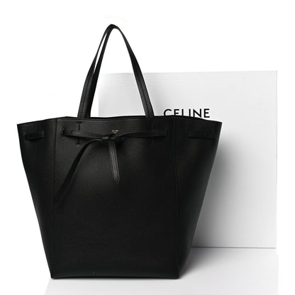 Celine Soft Grained Calfskin Medium Belt Cabas Phantom Black 9 of 9
