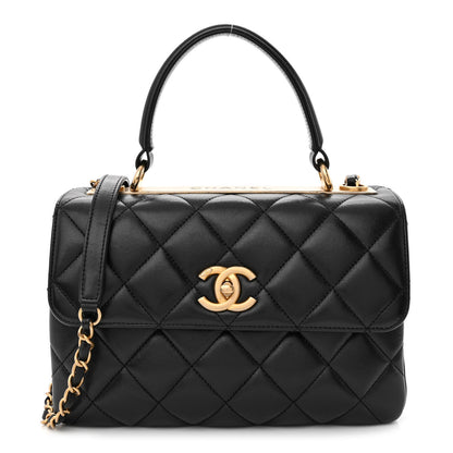 Chanel Lambskin Quilted Small Trendy CC Dual Handle Flap Bag Black 1 of 10