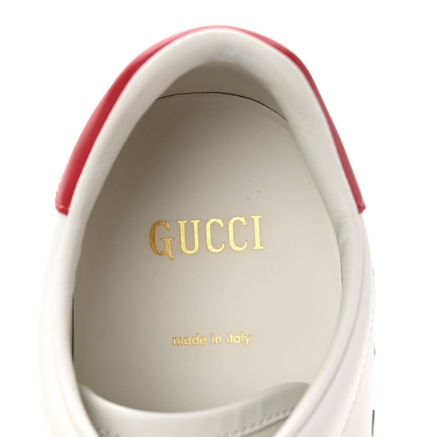 Gucci Calfskin Gucci 100 Womens Ace Sneakers 39.5 White Hibiscus Red 8 of 12