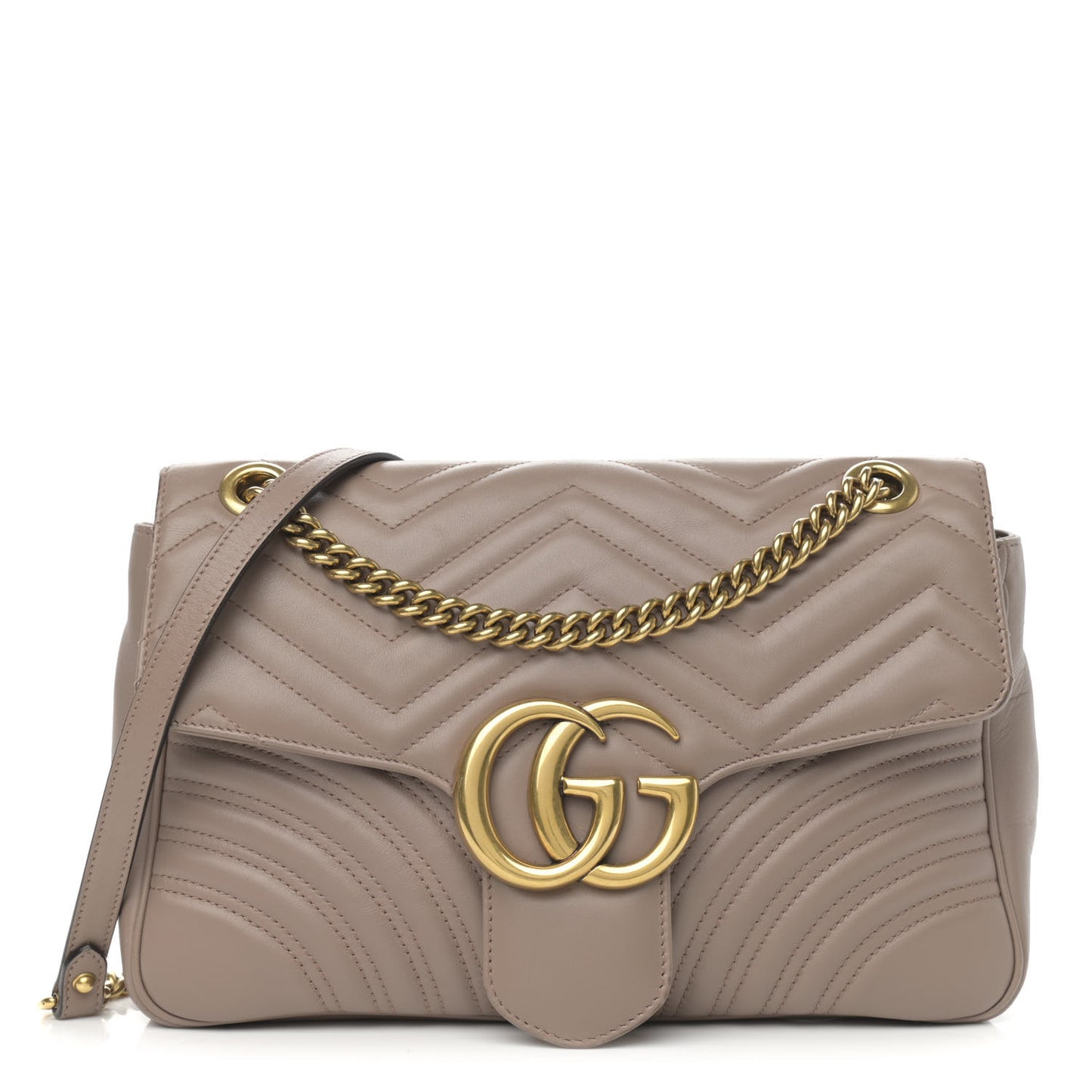 Calfskin Matelasse Medium GG Marmont Shoulder Bag Porcelain Rose
