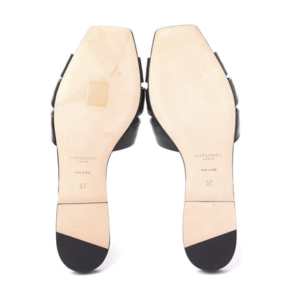Saint Laurent Calfskin Nu Pied 05 Slide Sandals 37 Black 5 of 9