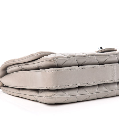 Chanel Lambskin Quilted 3 Accordion Flap Bag Grey 7 of 14