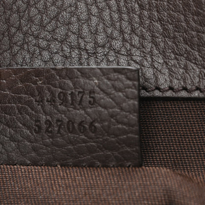Gucci Monogram Dollar Calfskin O Drawstring Backpack Beige Ebony Testa di Moro Dark Chocolate 7 of 10