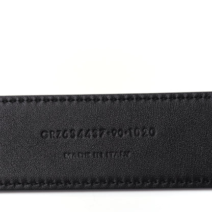 Saint Laurent Smooth Calfskin Monogram Square Buckle Belt 90 Storm 3 of 4