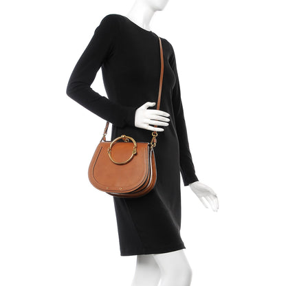 Chloe Calfskin Suede Medium Nile Bracelet Bag Caramel 2 of 8