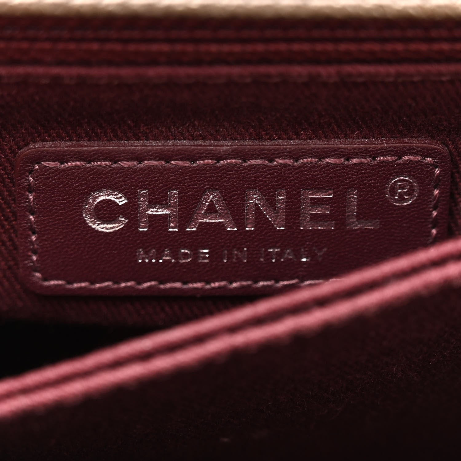 Chanel Metallic Caviar Chevron Quilted Mini Coco Handle Flap Light Gold 6 of 12