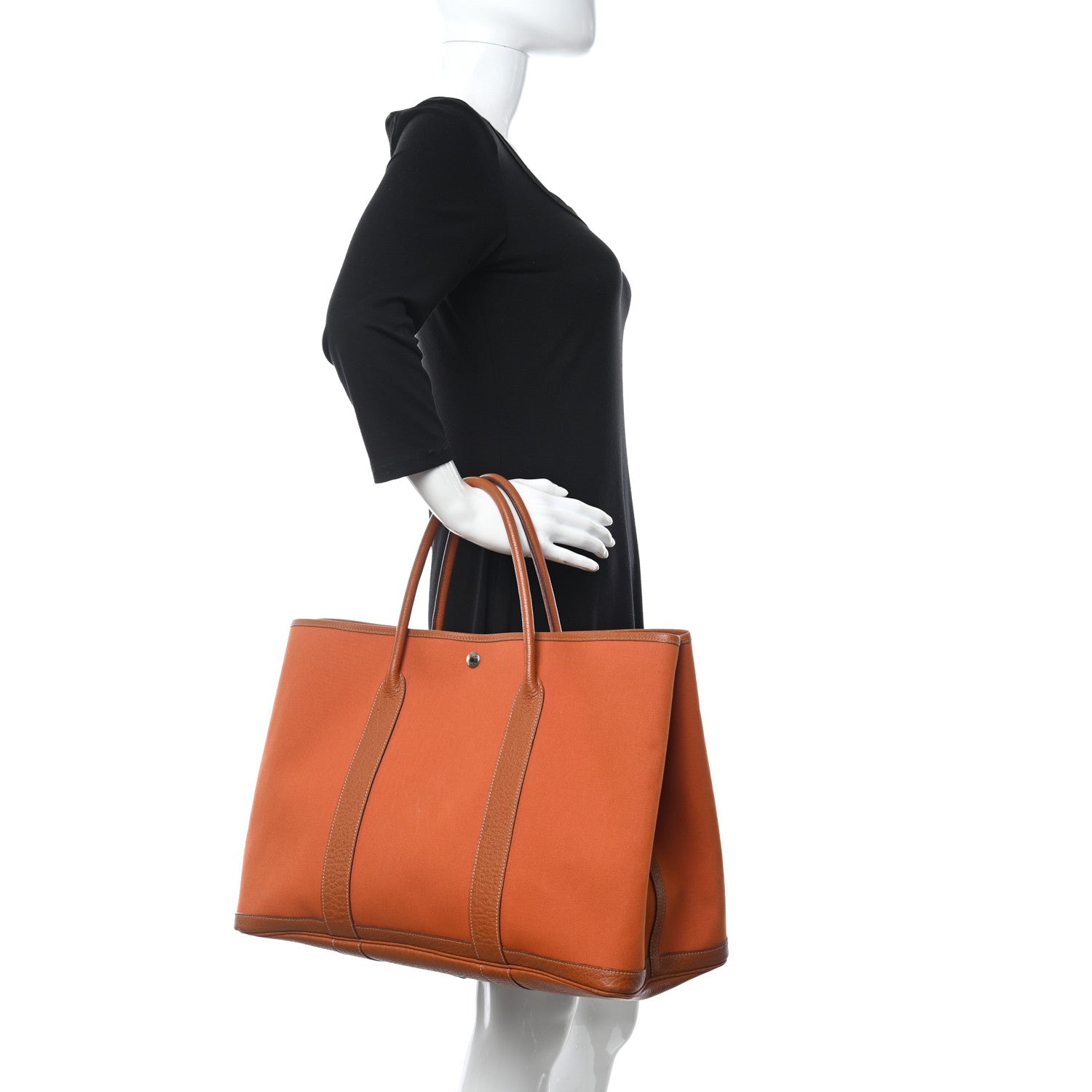 Hermes Toile Negonda Garden Party Tote GM Potiron 2 of 14