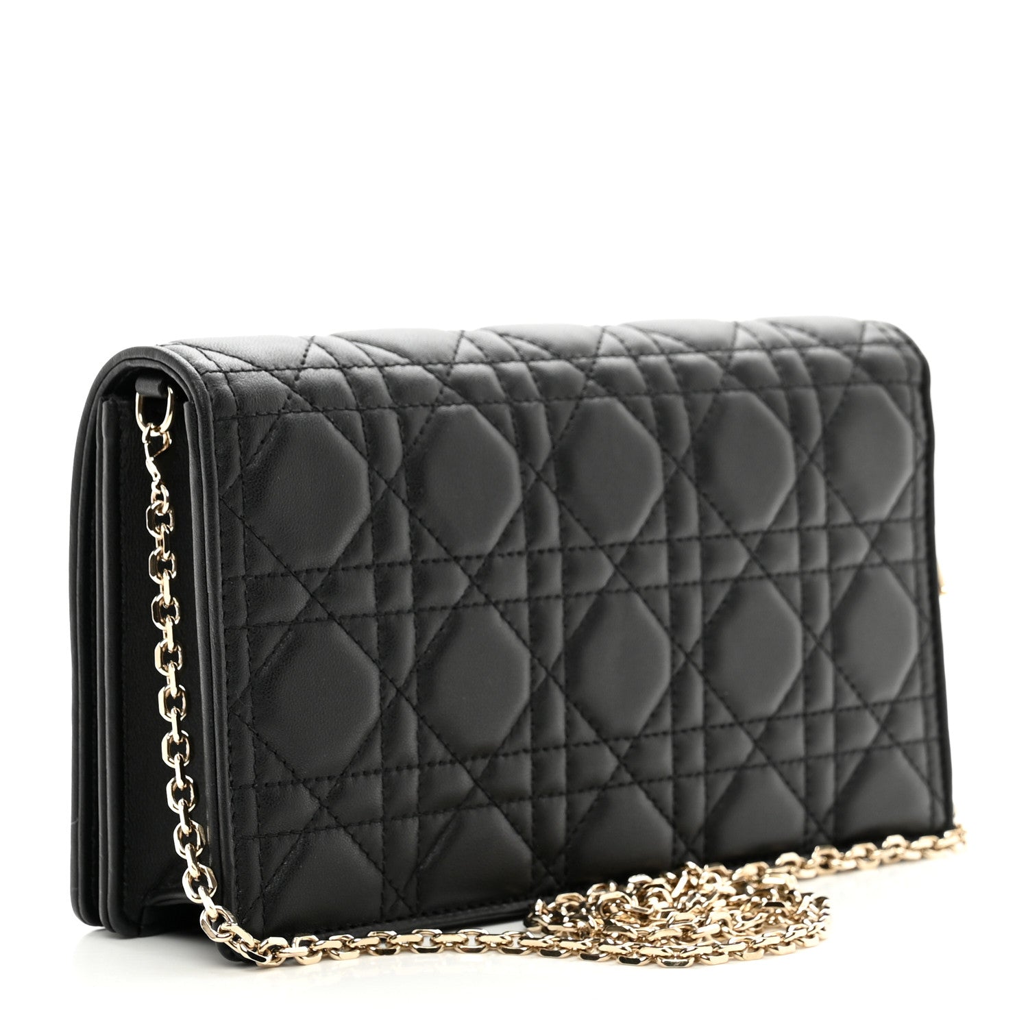 Christian Dior Lambskin Cannage Lady Dior Pouch Black 4 of 10