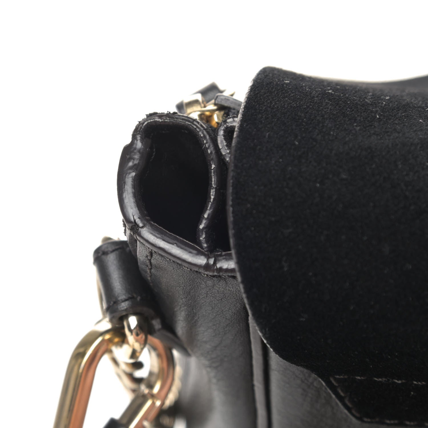 Chloe Suede Calfskin Mini Faye Backpack Black 7 of 7