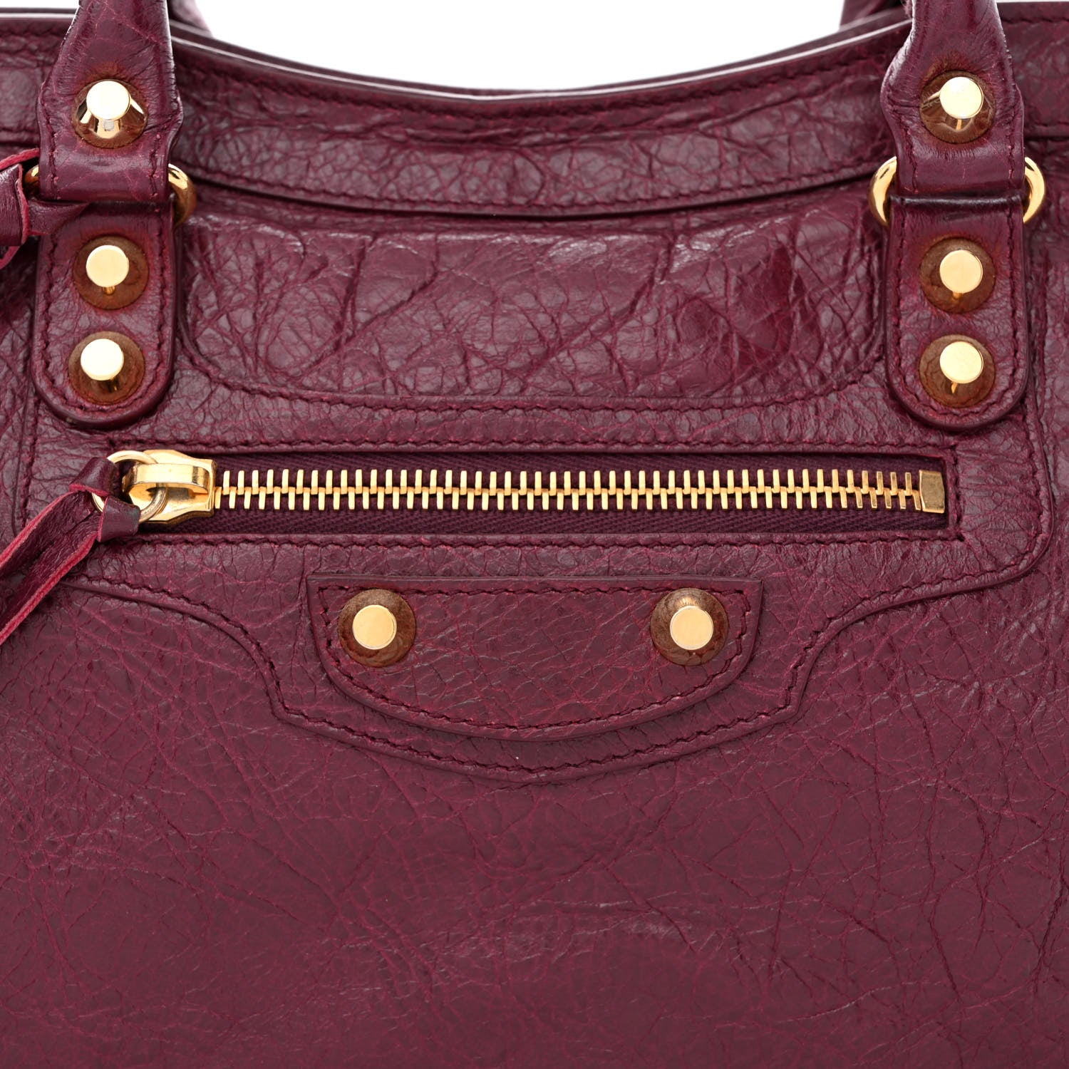 Balenciaga Agneau Classic Gold Hardware S City Violet Prune 8 of 13