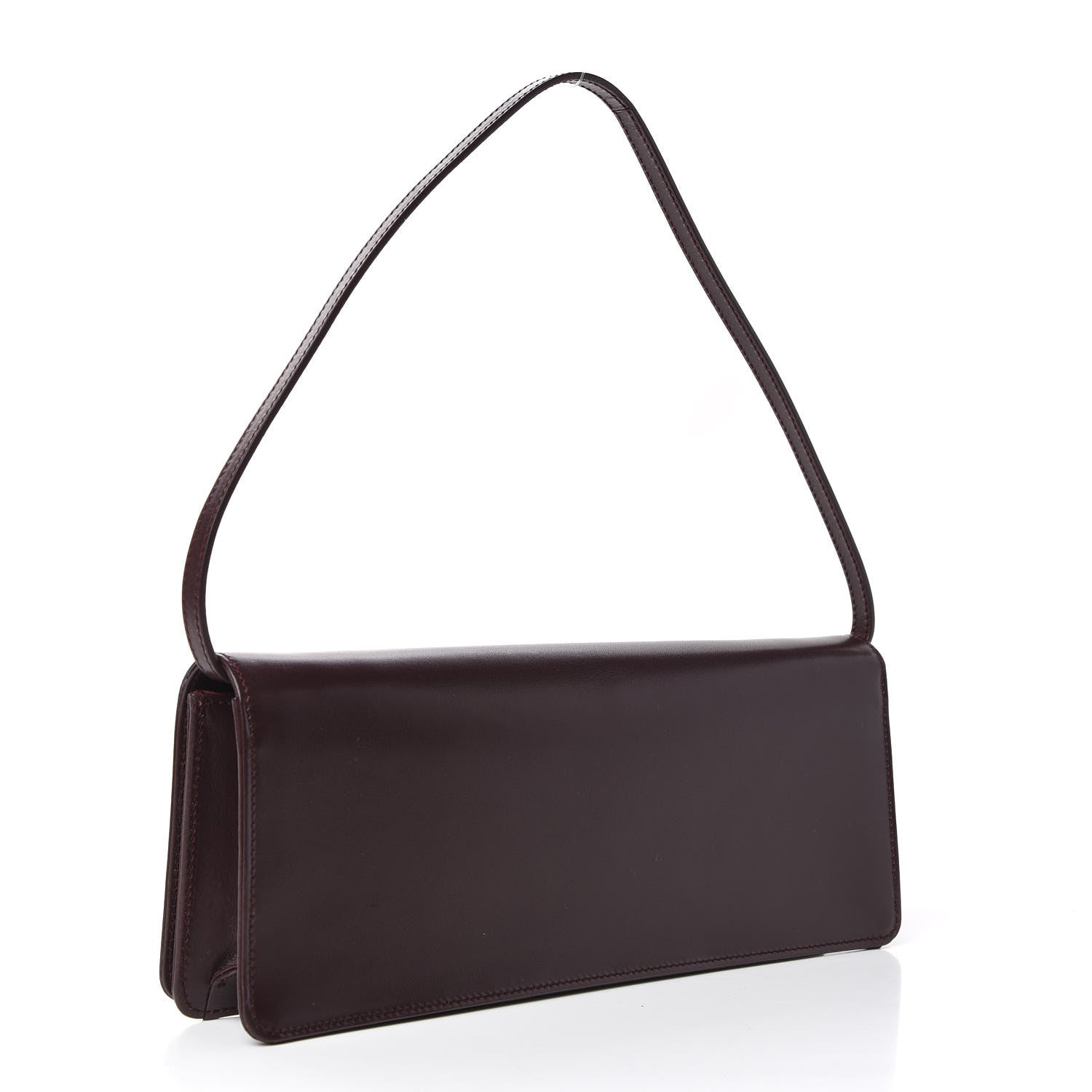 Saint Laurent Smooth Calfskin Medium Marquage Clutch Bordeaux 3 of 9