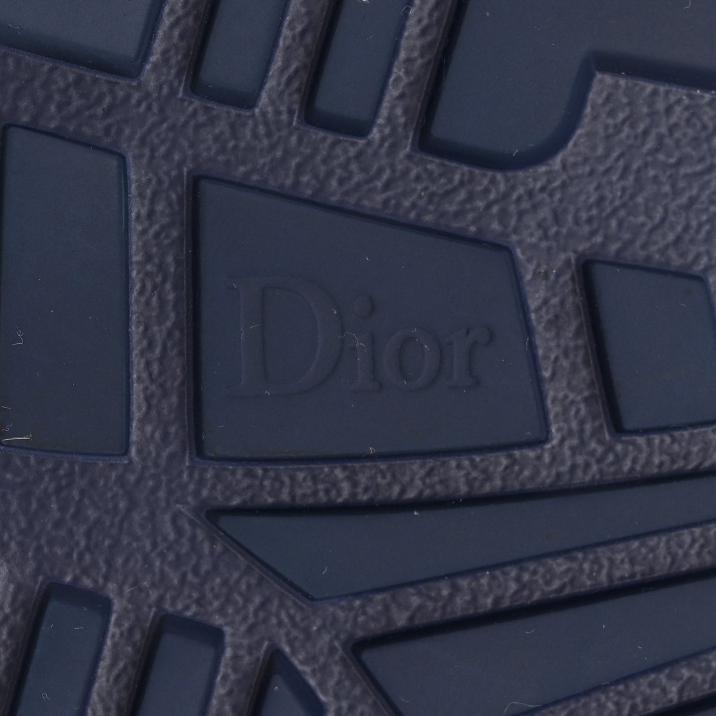 Shearling Canvas Embroidered Dway 10mm Slide Sandals 40 Deep Blue Natural