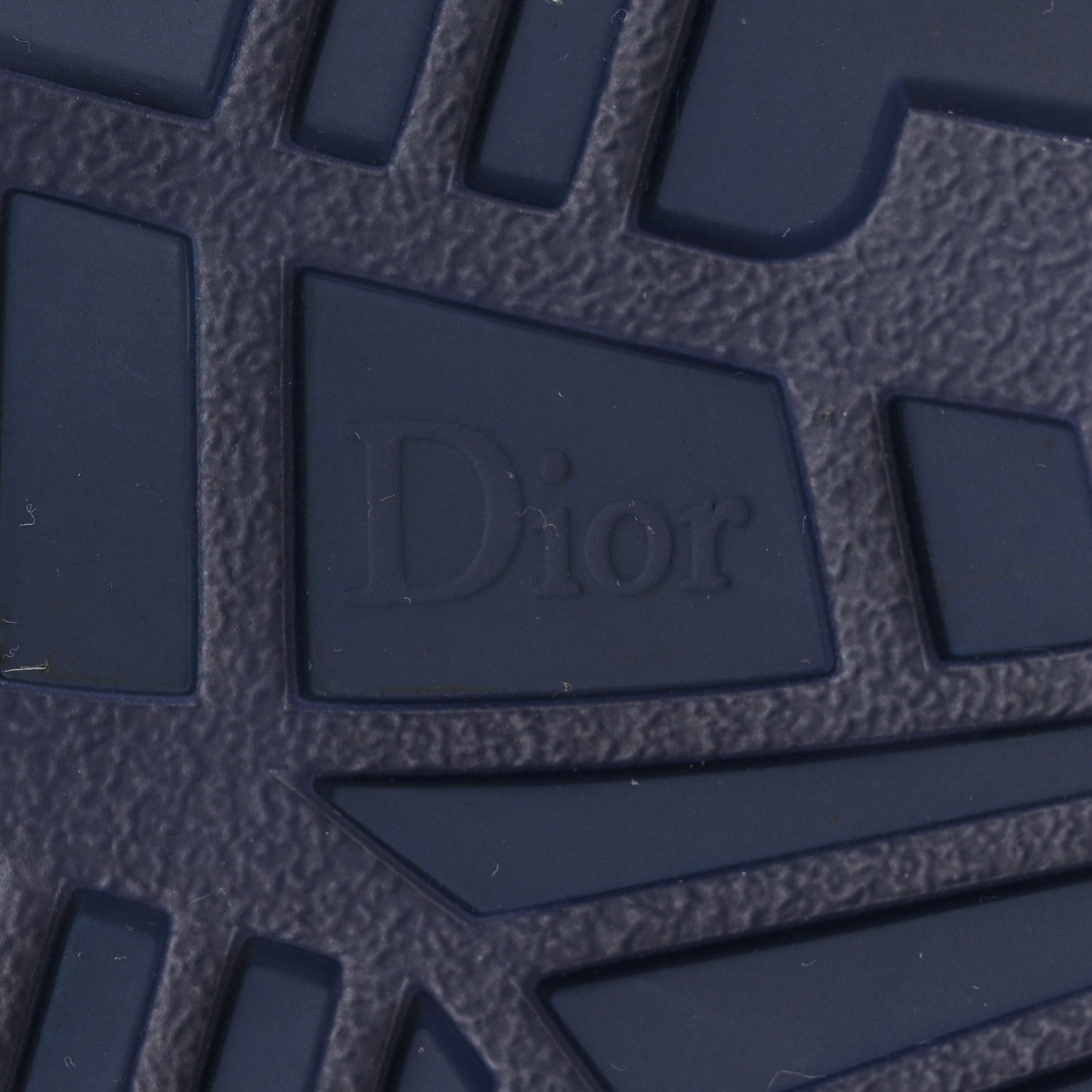 Christian Dior Shearling Canvas Embroidered Dway 10mm Slide Sandals 40 Deep Blue Natural 6 of 11