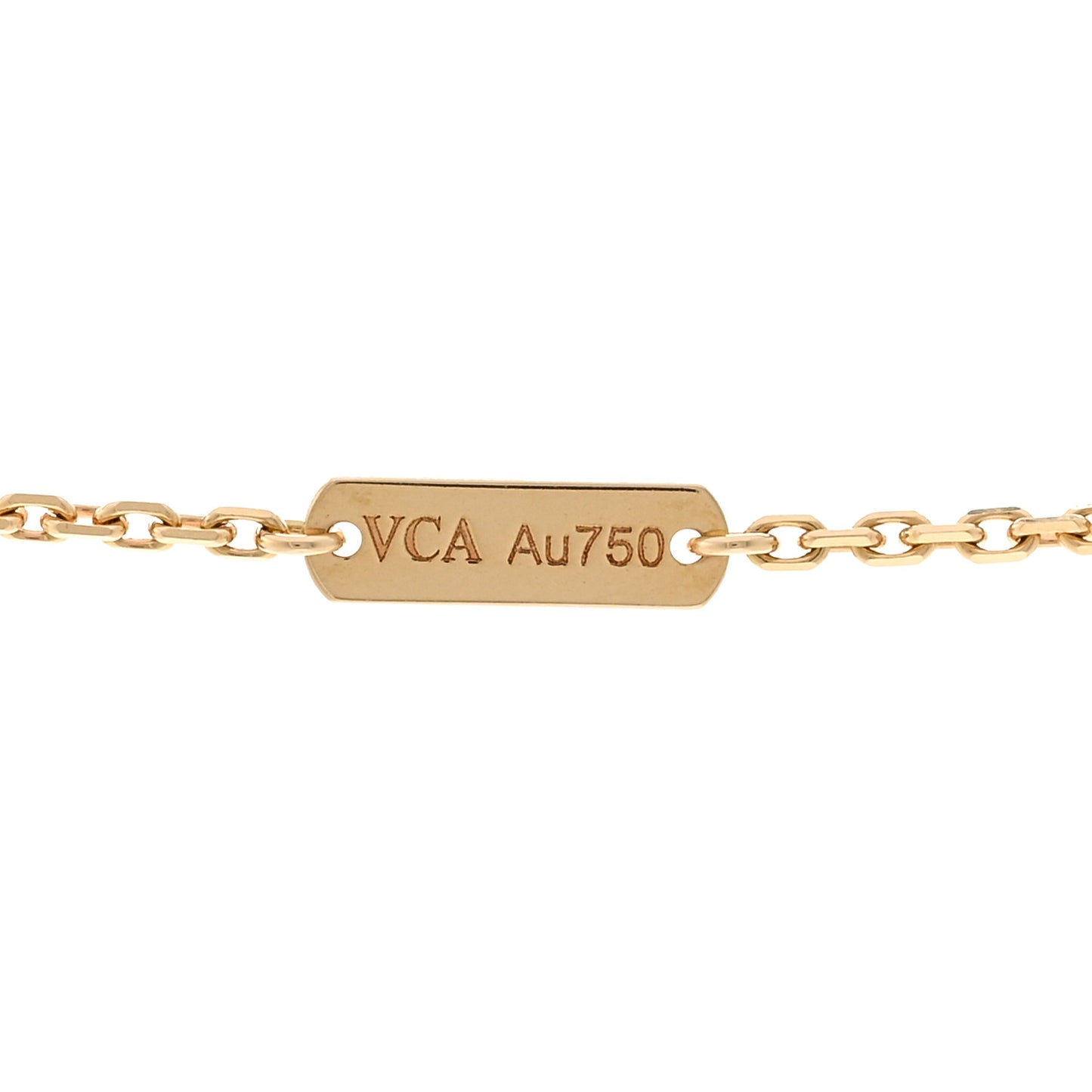 VAN CLEEF & ARPELS 18K Yellow Gold Vintage Alhambra Pendant Necklace