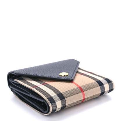 Burberry Haymarket Check Compact Wallet Black 4 of 6