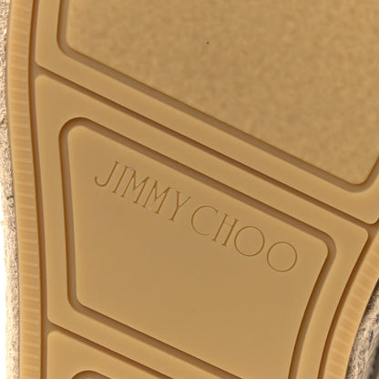 Jimmy Choo Calfskin Snake Embossed Mens Espadrilles 43 Beige 6 of 9