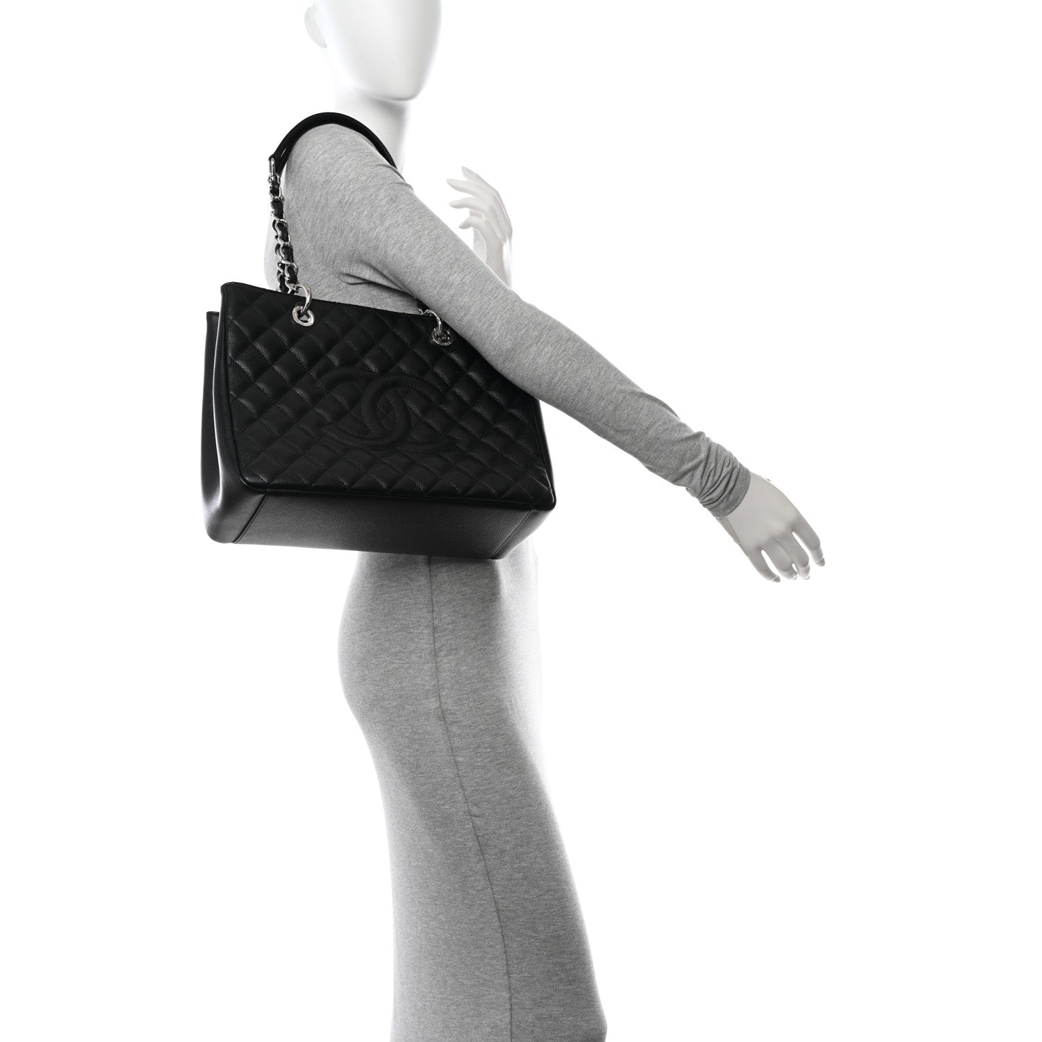 Chanel Caviar Quilted Grand Shopping Tote GST Black 2 of 11