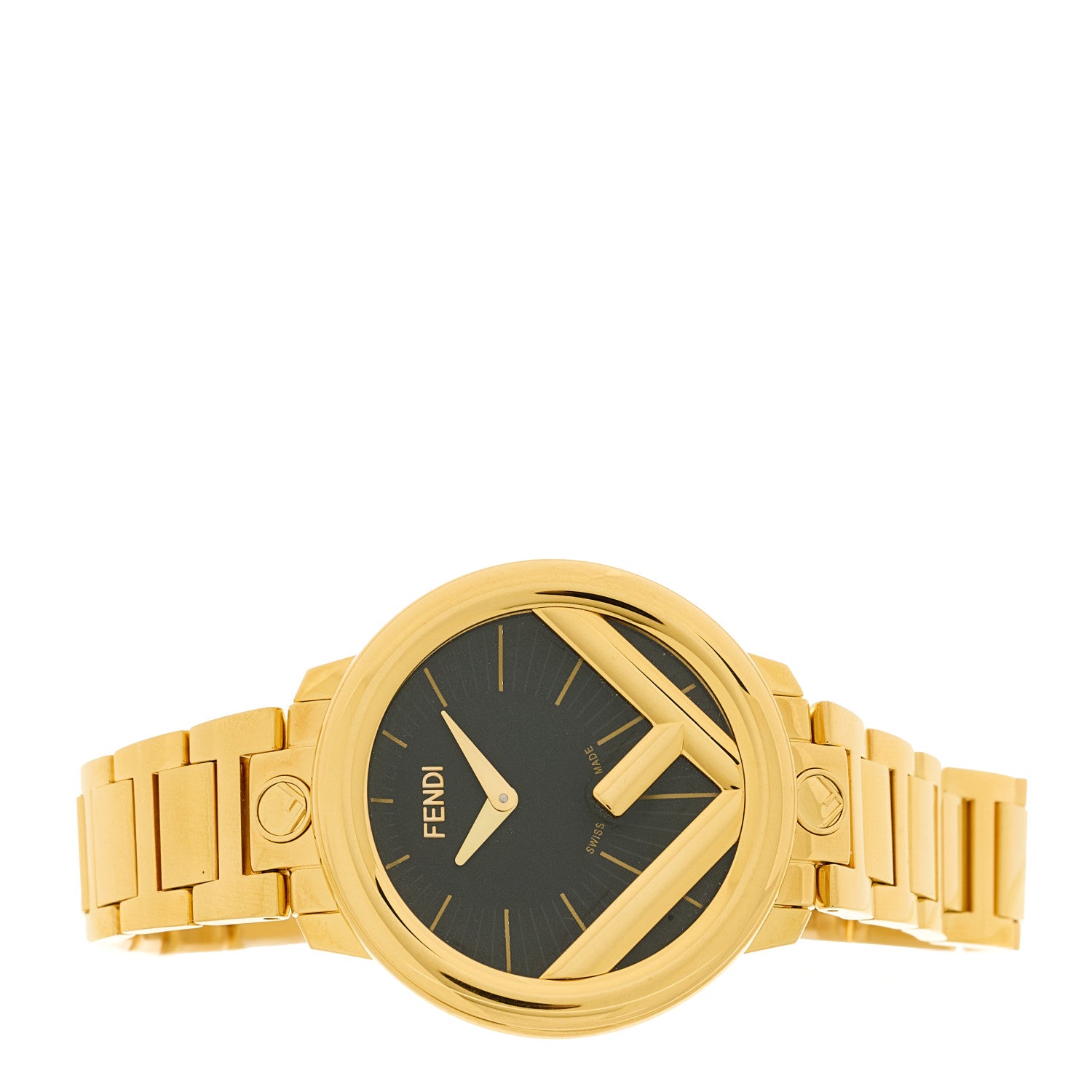 Fendi Stainless Steel 36mm Run Away Quartz Watch Gold 2 of 5