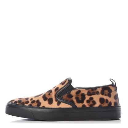 Gucci Pony Hair Jaguar Print Slip On Sneakers 35.5 1 of 9