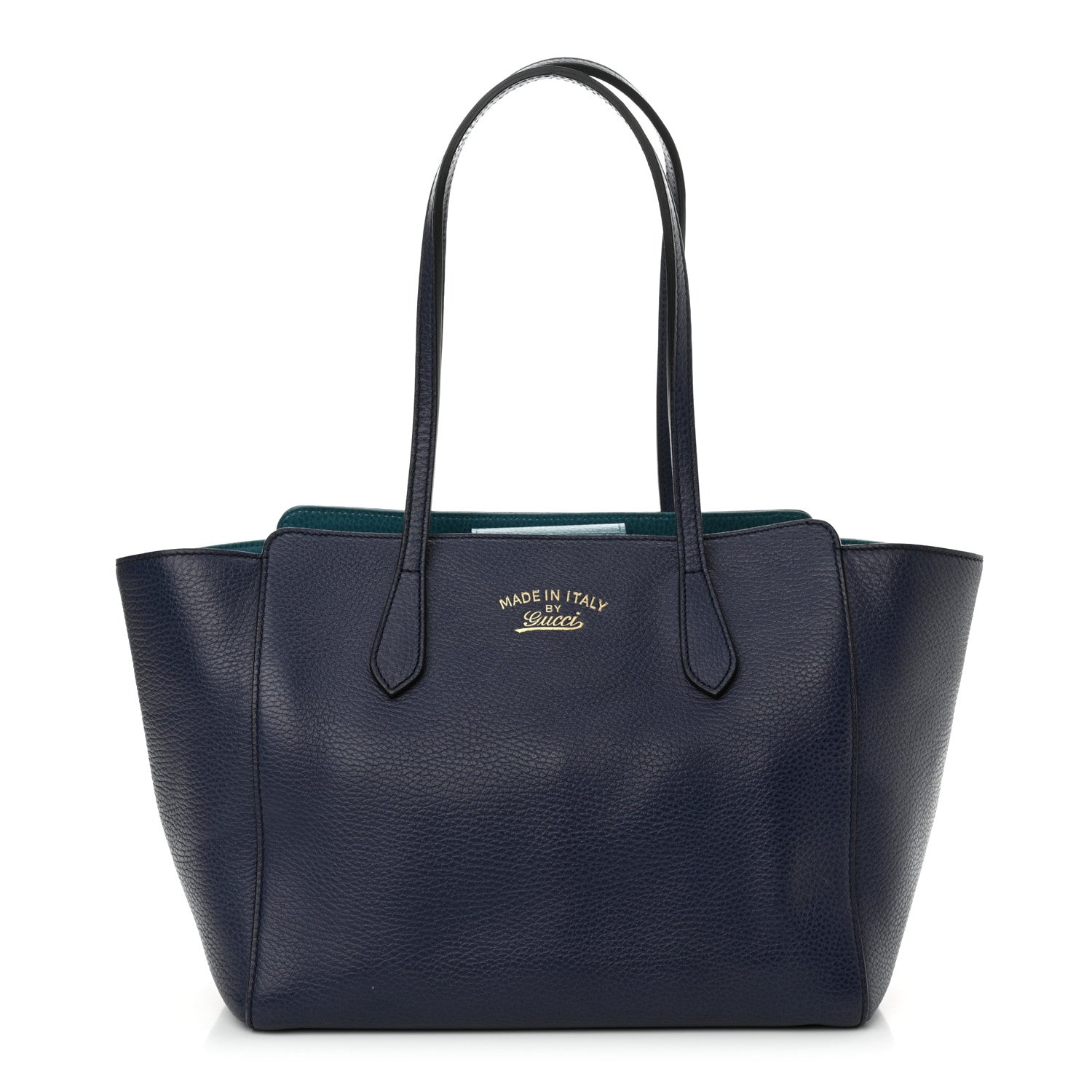 Gucci Dollar Calfskin Small Swing Tote Classic Marine Deep Cobalt 1 of 14