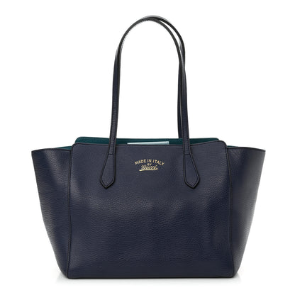 Gucci Dollar Calfskin Small Swing Tote Classic Marine Deep Cobalt 1 of 14