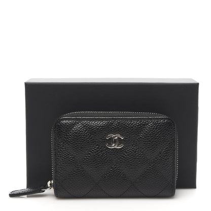 Chanel Caviar Quilted Zip Coin Purse Black 8 of 8
