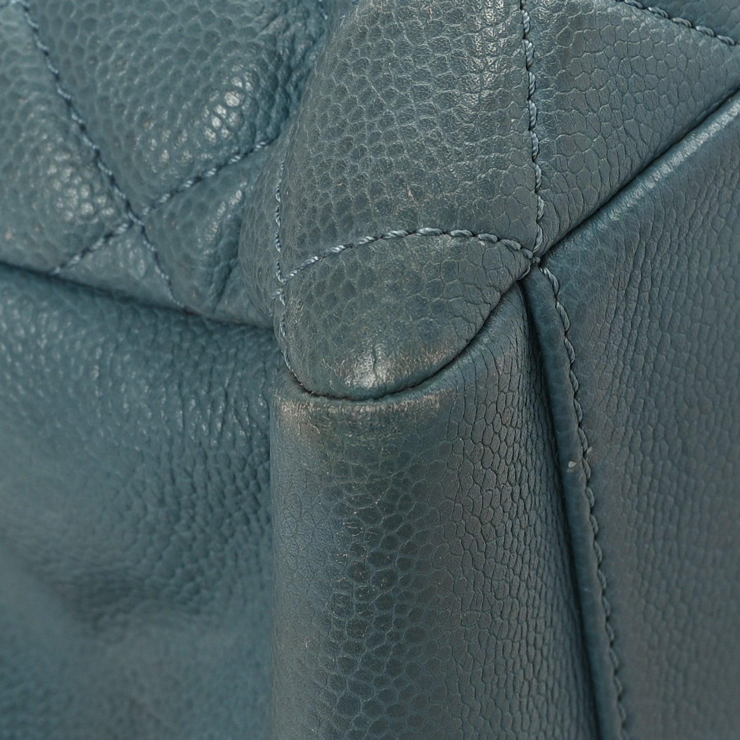 Chanel Caviar Quilted Grand Shopping Tote GST Blue 8 of 11