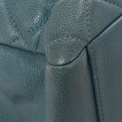Chanel Caviar Quilted Grand Shopping Tote GST Blue 8 of 11
