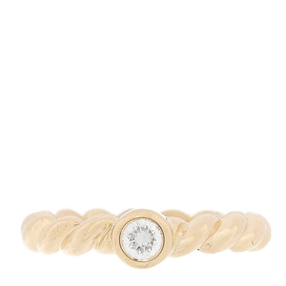 Tiffany 18K Yellow Gold Diamond Twisted Rope Ring 48 4.5 1 of 4