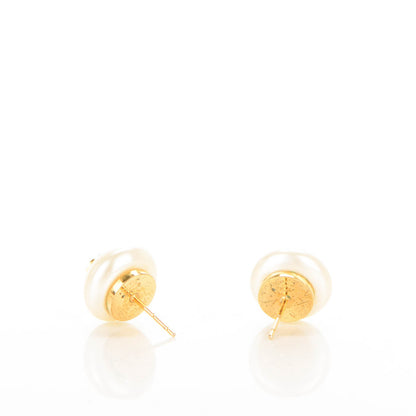 Chanel Pearl CC Earrings Gold 3 of 5