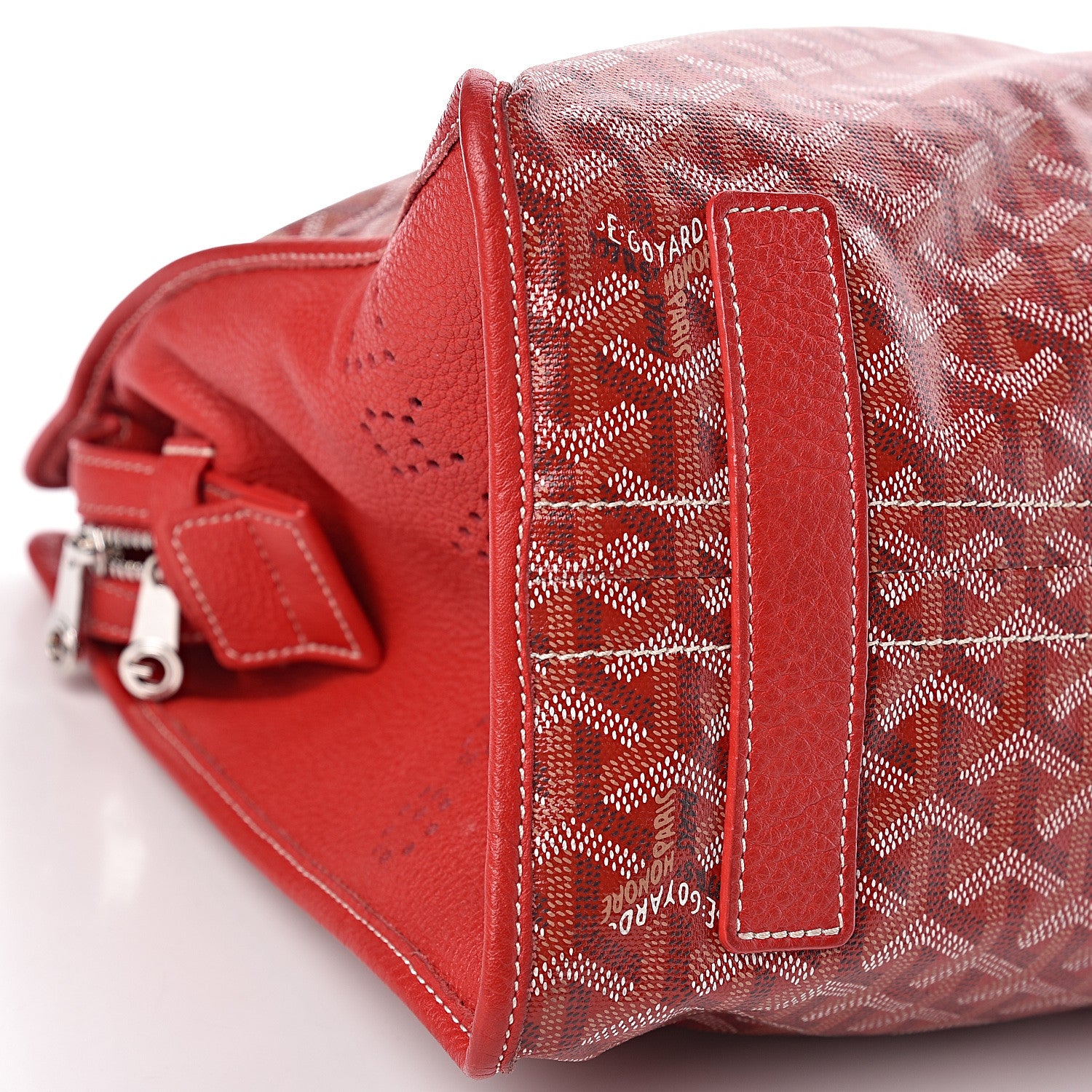 Goyard Goyardine Sac Hardy Pet Carrier PM Red 8 of 17