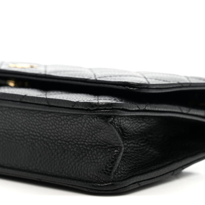 Chanel Caviar Quilted Wallet on Chain WOC Black 11 of 12