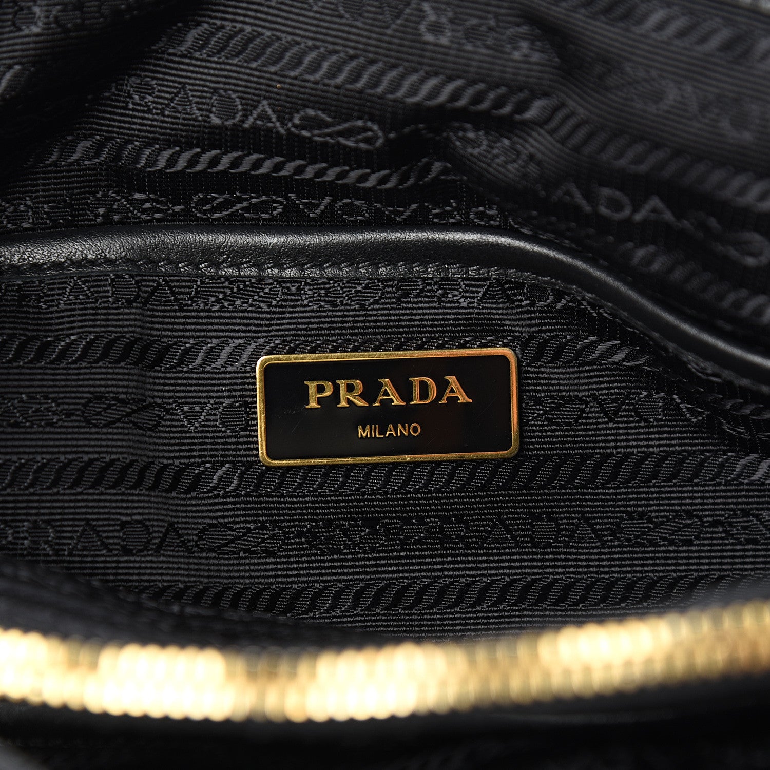 Prada Tessuto Nylon Soft Calf Tote Black 5 of 8