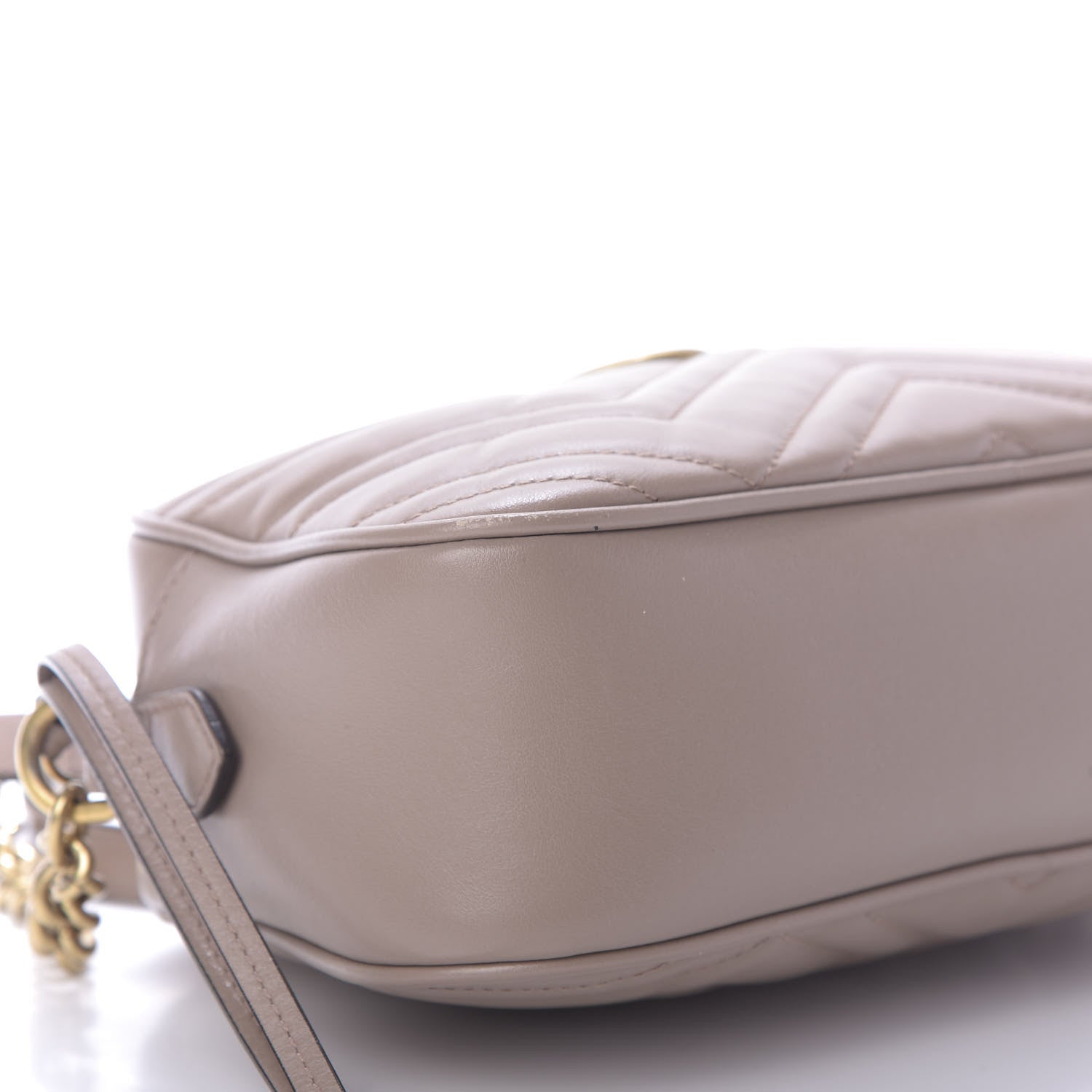 Gucci Calfskin Matelasse Small GG Marmont Chain Shoulder Bag Porcelain Rose 6 of 10