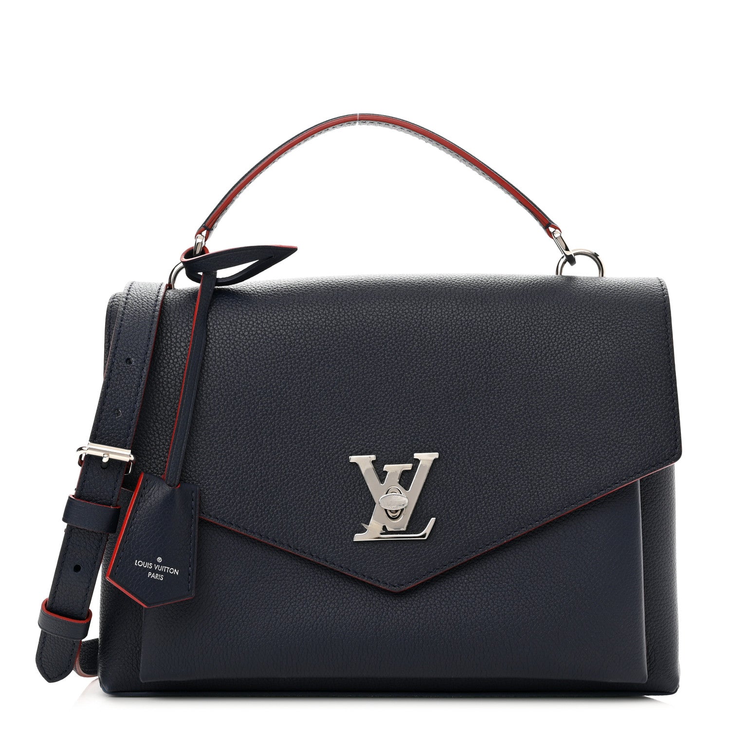 Louis Vuitton Soft Calfskin My Lockme Top Handle Marine Rouge 1 of 10