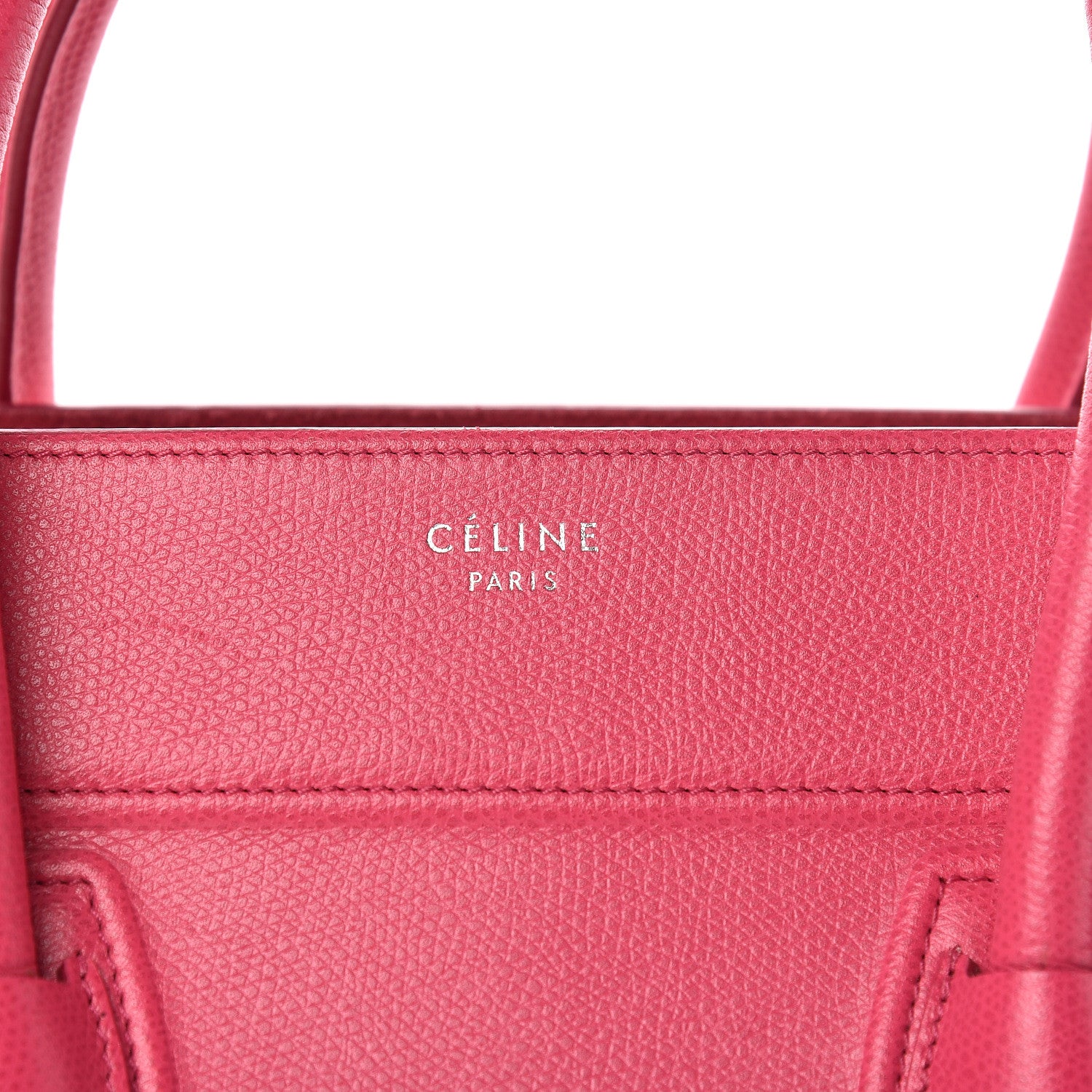 Celine Supple Calfskin Medium Phantom Luggage Fuchsia 6 of 19