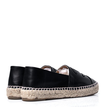 Chanel Lambskin CC Espadrilles 36 Black 3 of 6